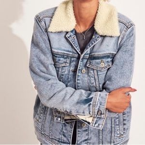 Hollister Sherpa Lined Denim Jacket for woman